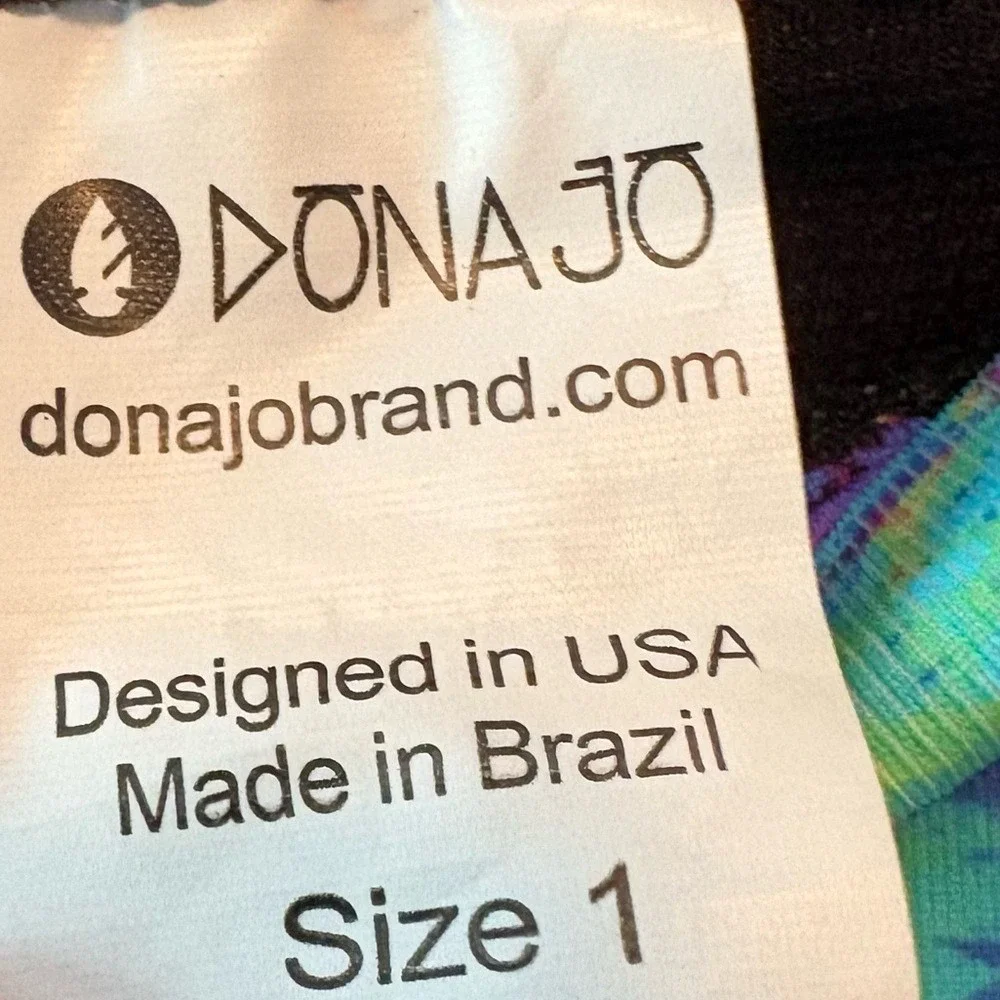 Dona Jo JoJo Skort Womens Size 1 Multi Color Psychedelic Print Tennis Golf Skirt
